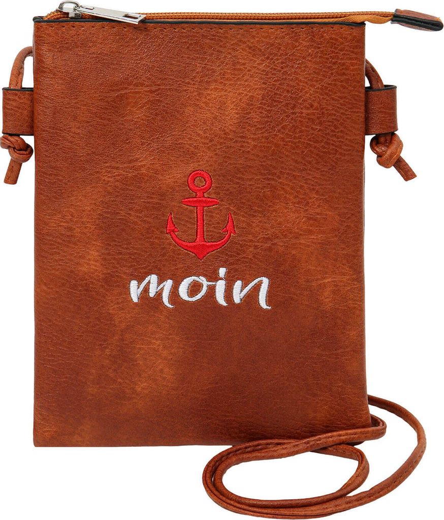 Leoberg Crossbag Tasche aus Kunstleder - Umhängetasche in 313129-Braun-29