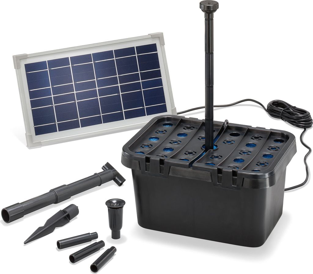 Solar Teichfilter Professional 8W 380 l/h Gartenteich Produktbild 