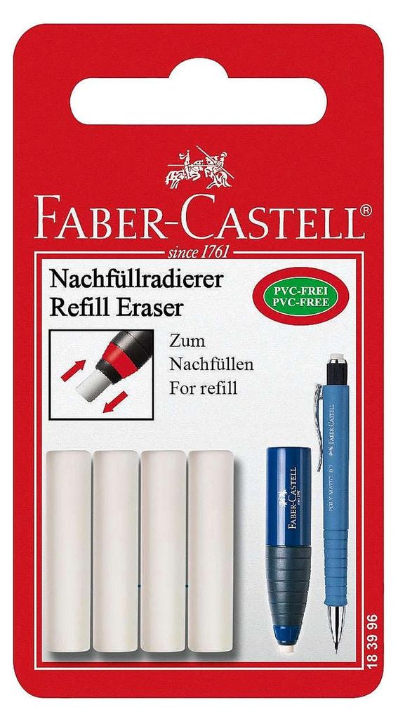FABER CASTELL Ersatzradierer für Radierstift 4 Stück Produktbild 