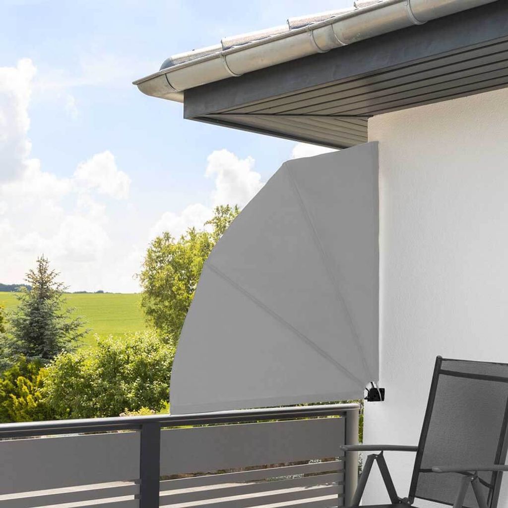 Skládací zástěna na balkón, 140 cm, 2 barvy - šedá Obrázek produktu 