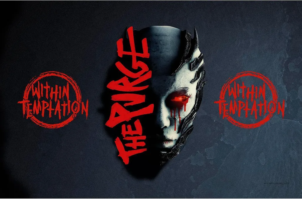 Poster Within Temptation The Purge Tissu RO6240 106x70cm Noir et Rouge
