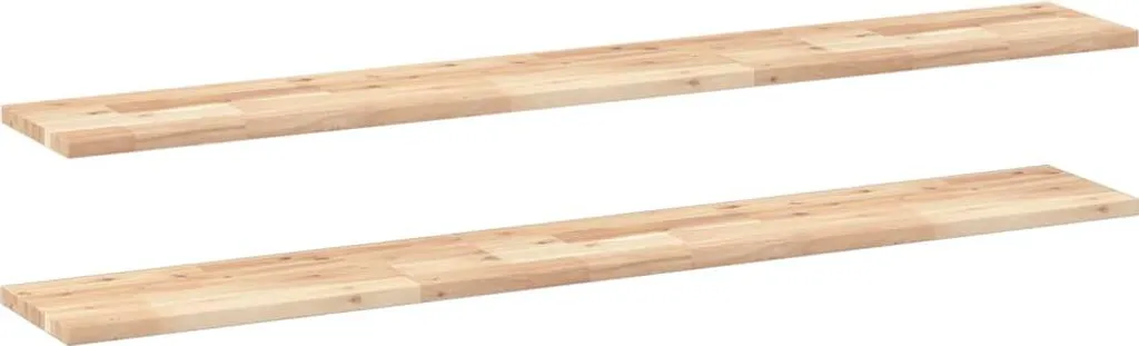 Set 2 Mensole Sospese 160cm Legno Acacia Massiccia vidaXL - Naturale