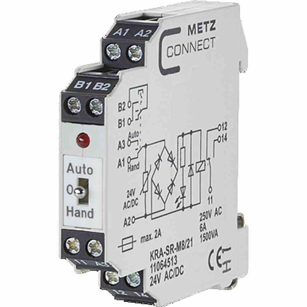 METZ CONNECT KRA-SR-M8/21, 1 Wechsler, 24 V AC/DC