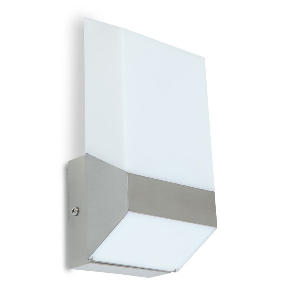 Eco-Light LED vonkajšie nástenné svietidlo Flat silver IP54 Obrázok produktu 