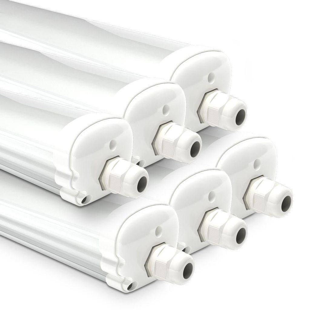 HOFTRONIC - Set de 6 réglettes LED Tri-Proof 48W 150cm IP65 Image du produit 