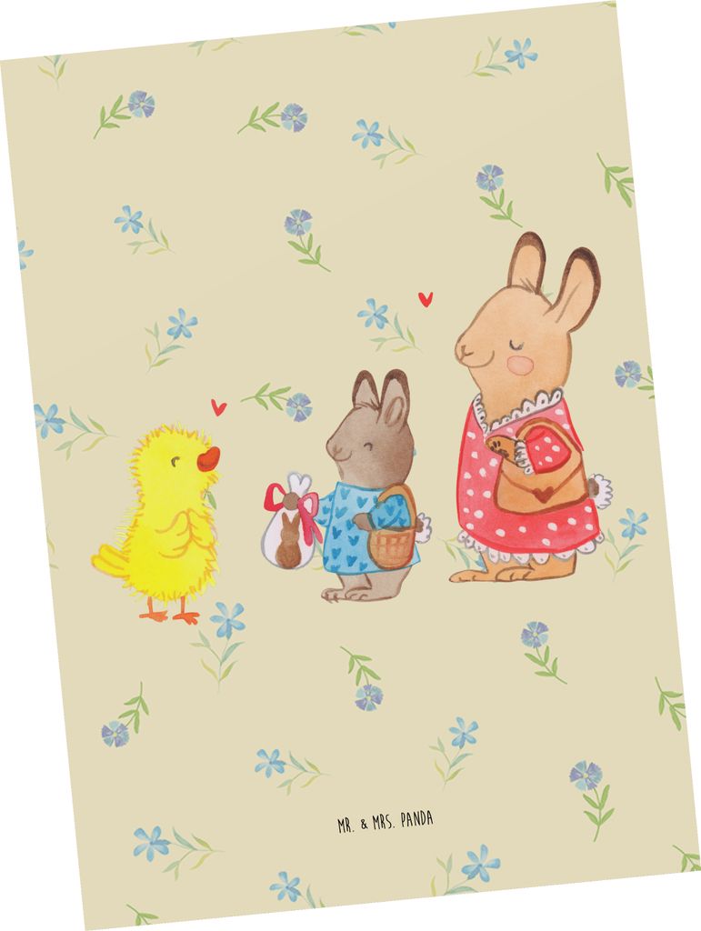 Mr. & Mrs. Panda bildkarte Ostern Geschenke - Blumig - Geschenk, Postkarte, Ansichtskarten, Kunstkarten, Osterhase, Schokohase, Postkarten, Frühli...