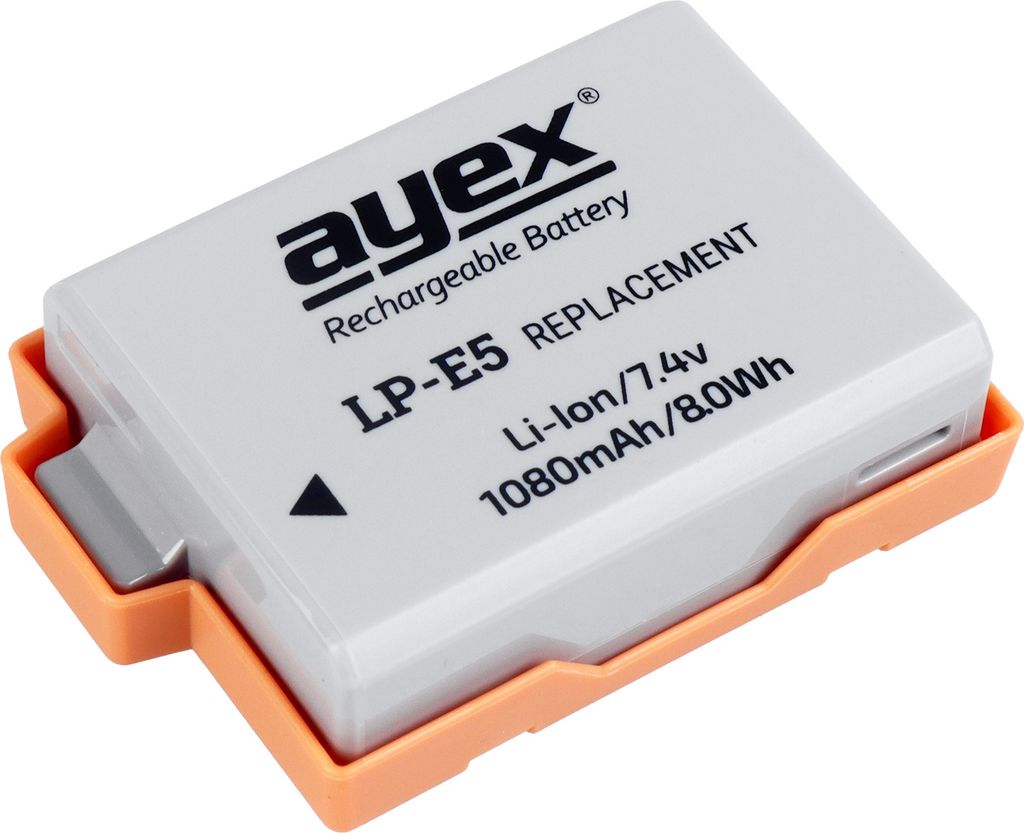 LP-E5 Akku für zB Canon EOS 450D 500D 1000D Rebel XSi Rebel T1i Rebel XS