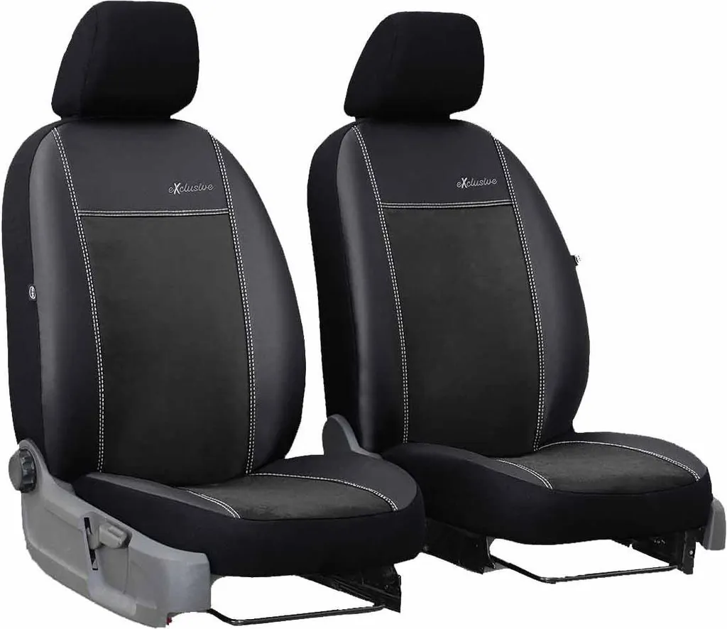 Set Coprisedili Auto per Peugeot Expert II 1+1 BUS Nero Resistente - 10