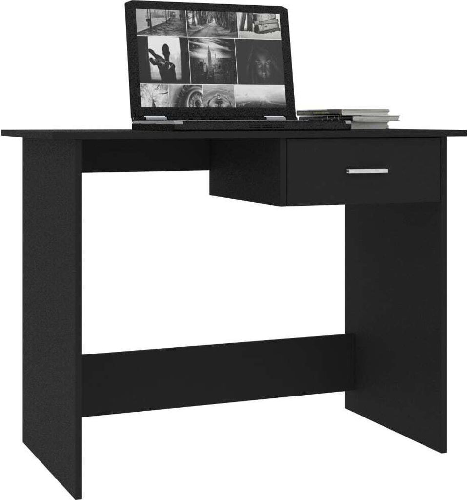 "im Sonderangebot"Schreibtisch/Büro-Möbel - CLORIS - Computertisch moderner - Schwarz 100×50×76 cm Holzwerkstoff - NeuMöbel8605565