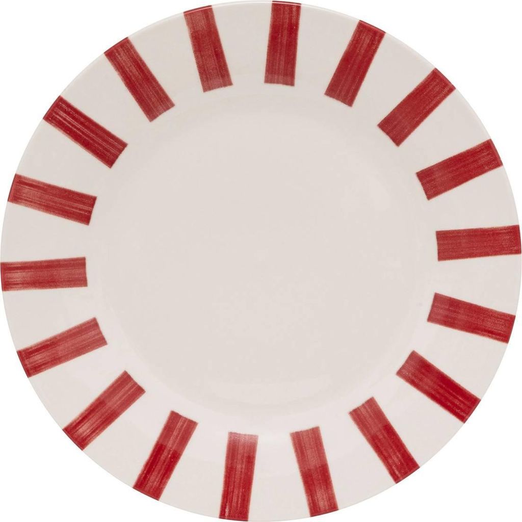 Set von 6 flachen tellern cheri rot d26,8xh2,4cm - Atmosphera créateur d'intérieur