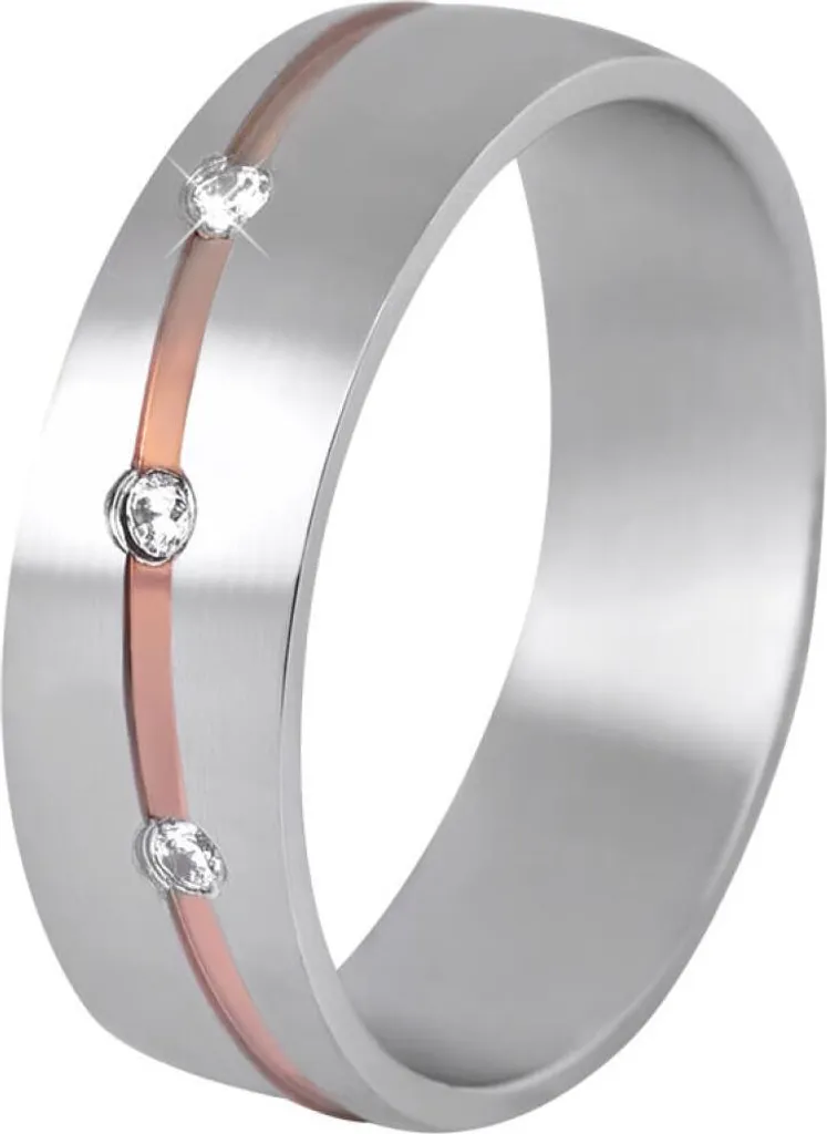 Anello Donna Acciaio Bicolore SPD07 55mm - Gioielli Eleganti Online