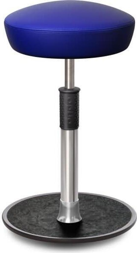 Sitz- Stehhocker Free Tall Hutsitz Boxmark Leder blau chrom /schwarz.