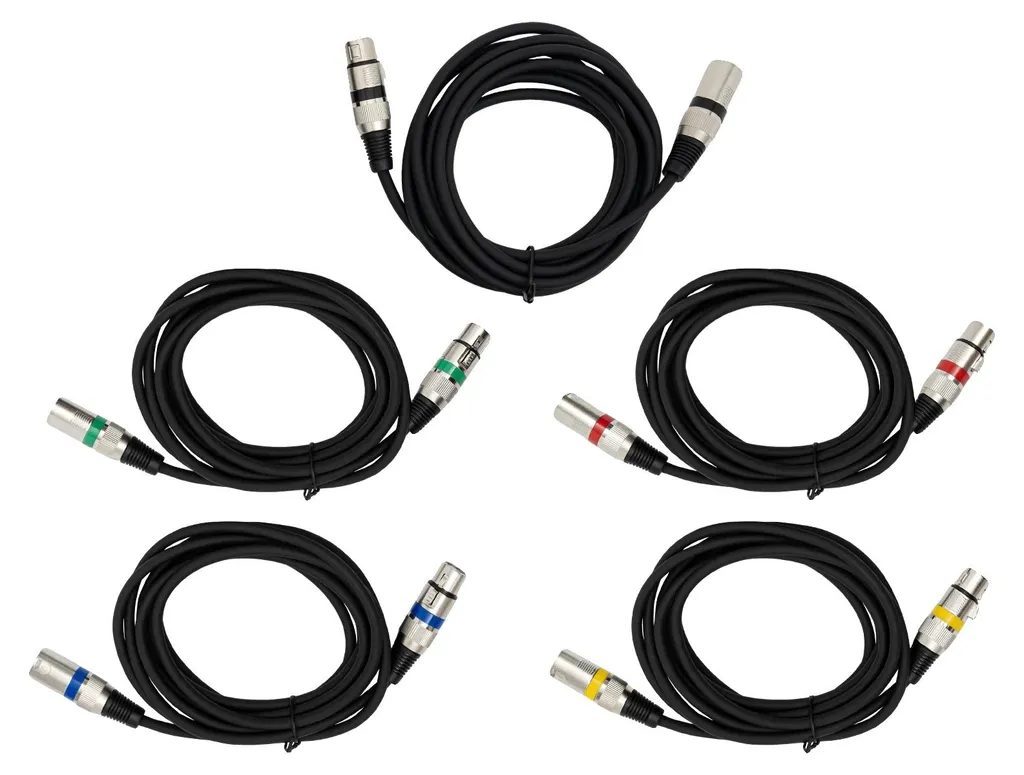 Câble DMX 3m blindé contre interférences pour éclairage scène 3 broches