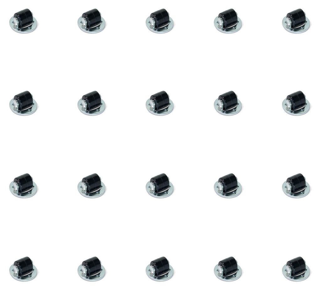 Emuca Lot von 20 Rollen für Möbel, für Schwenkdeckel, Produktbild 