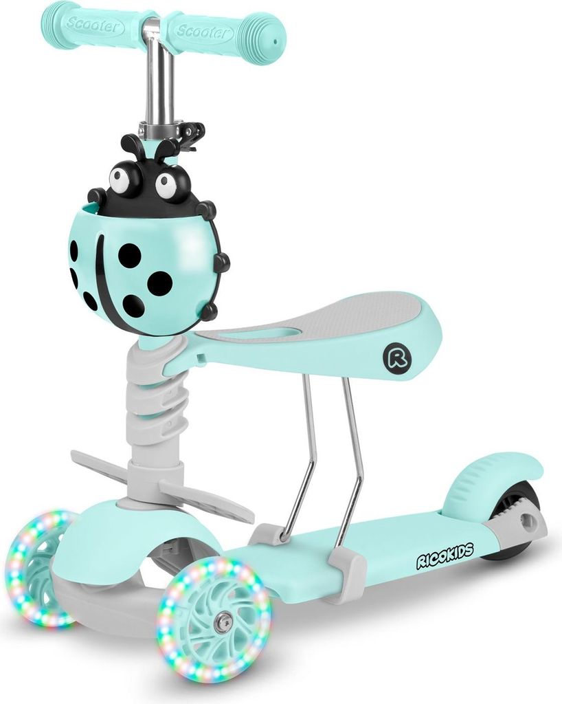 Ricokids 765301 Tříkolová koloběžka 3 v 1 LED, Buggy - Obrázek produktu 