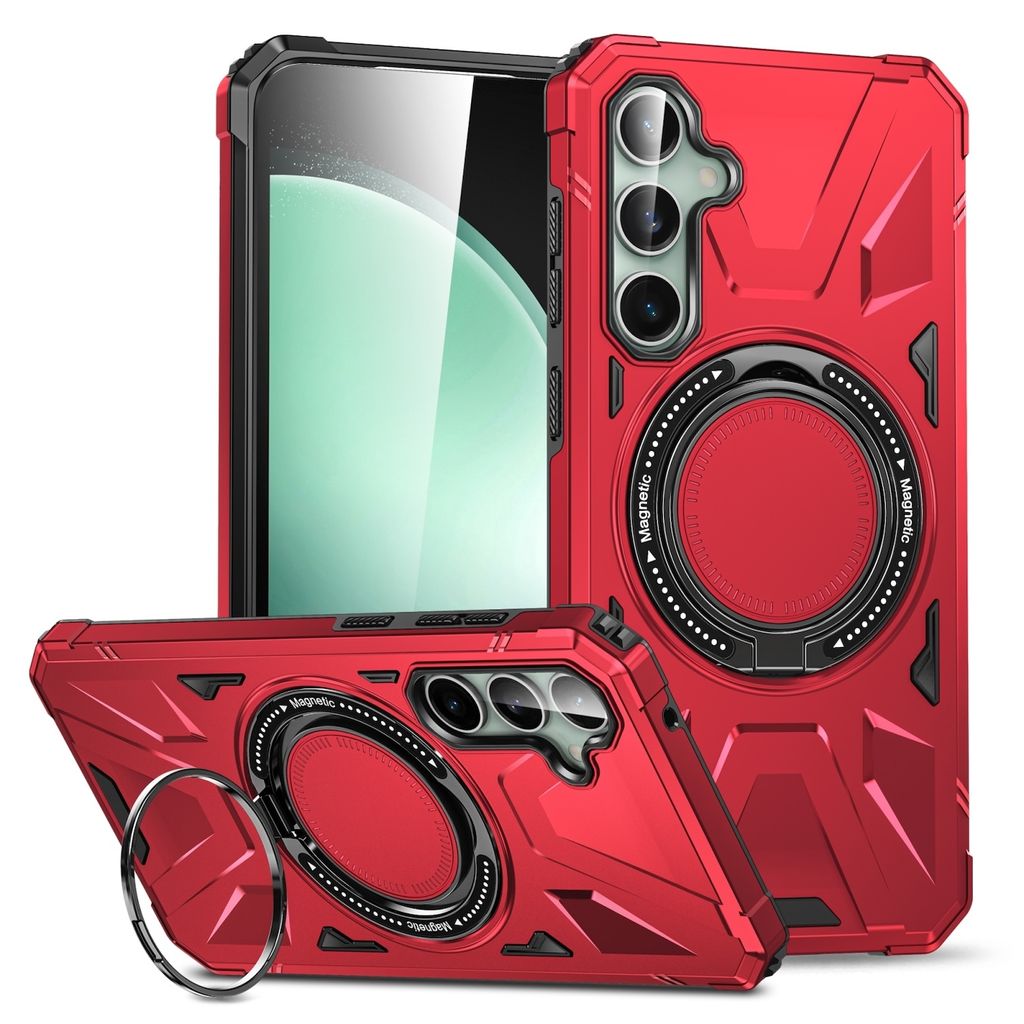 Für Samsung Galaxy A35 MagSafe Schock Magnet Ring Schutzhülle Cover Handy Hülle Tasche Case Rot