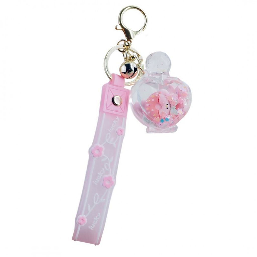 Schlüsselanhänger mit Parfümüberlauf, Länge 7 cm, Breite 4,2 cm, Gewicht 45 g