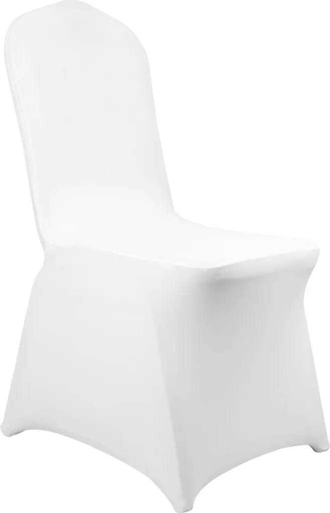 WISFOR 50 Housses de Chaise Stretch Blanches pour Mariage et Réception - 6