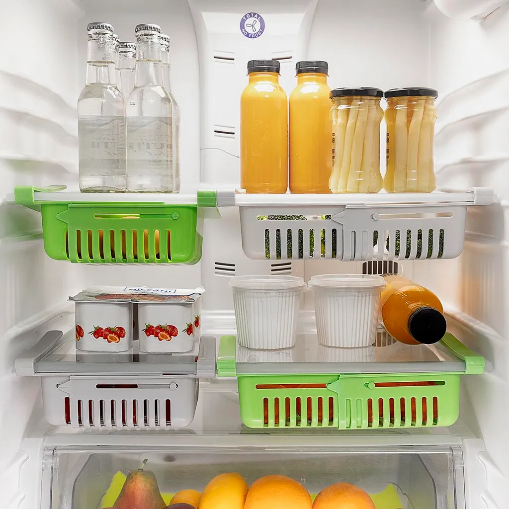 Contenitori per frutta e verdura per frigorifero, set da 4 pezzi