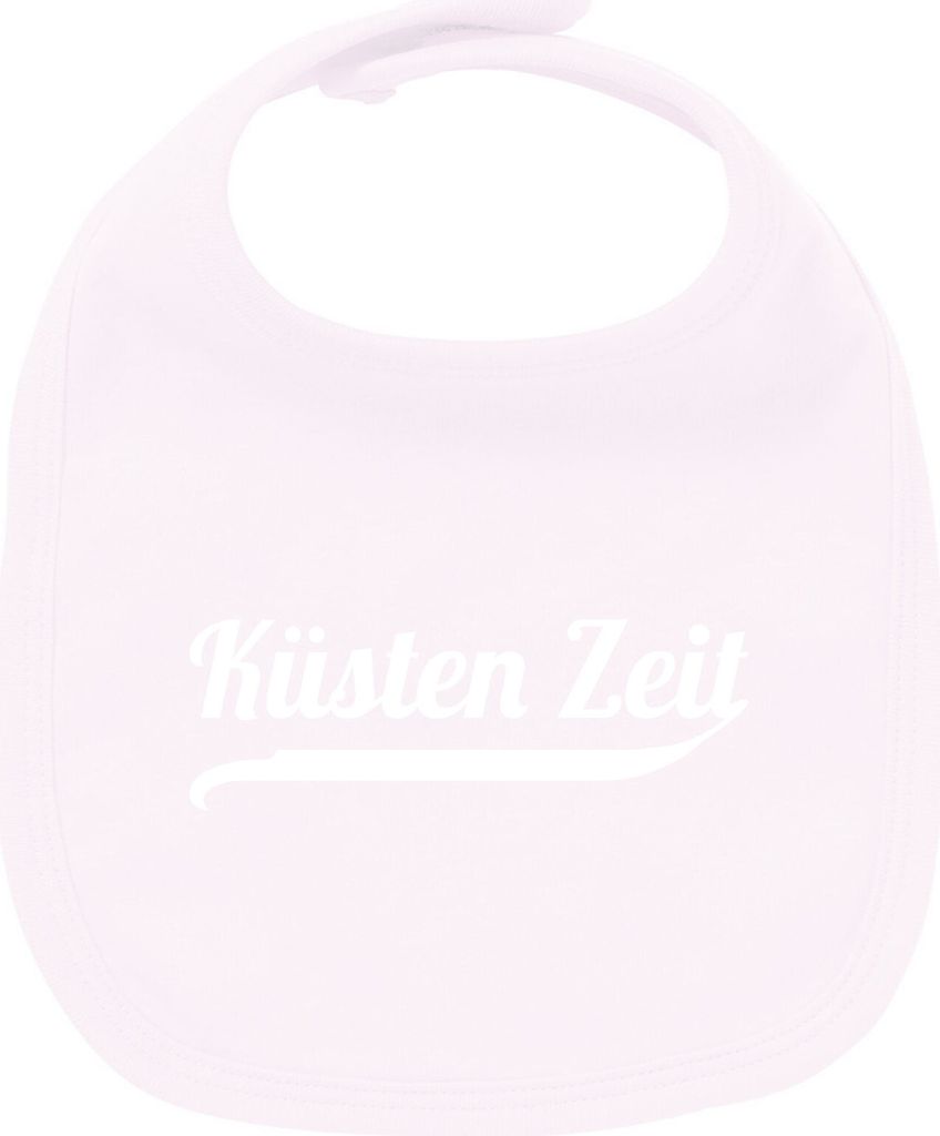 Huuraa Unisex Babylatz Küsten Zeit Schriftzug Geschenk Babypink Baumwolle Küsten Zeit Mitbringsel