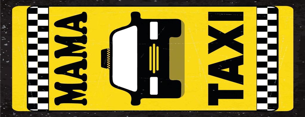vianmo Blechschild 27x10 cm Mama Taxi
