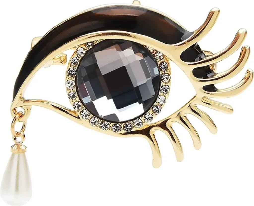 Offerta Spilla Camerazar Angel Eye Argento Perla e Zirconi - Top Quality - 2