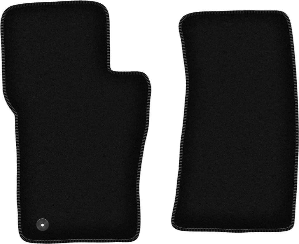 Wielganizator Velours-Autoteppiche vorne – passend für Ford Explorer MK2 (SUV, Bj. 1994-2000) – schwarz, passgenau, mit Befestigungen set 2 Stk.