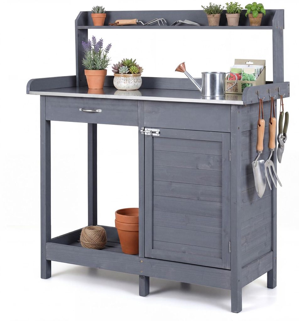 Tavolo da lavoro per giardinaggio COSTWAY con piano in Immagine del prodotto 