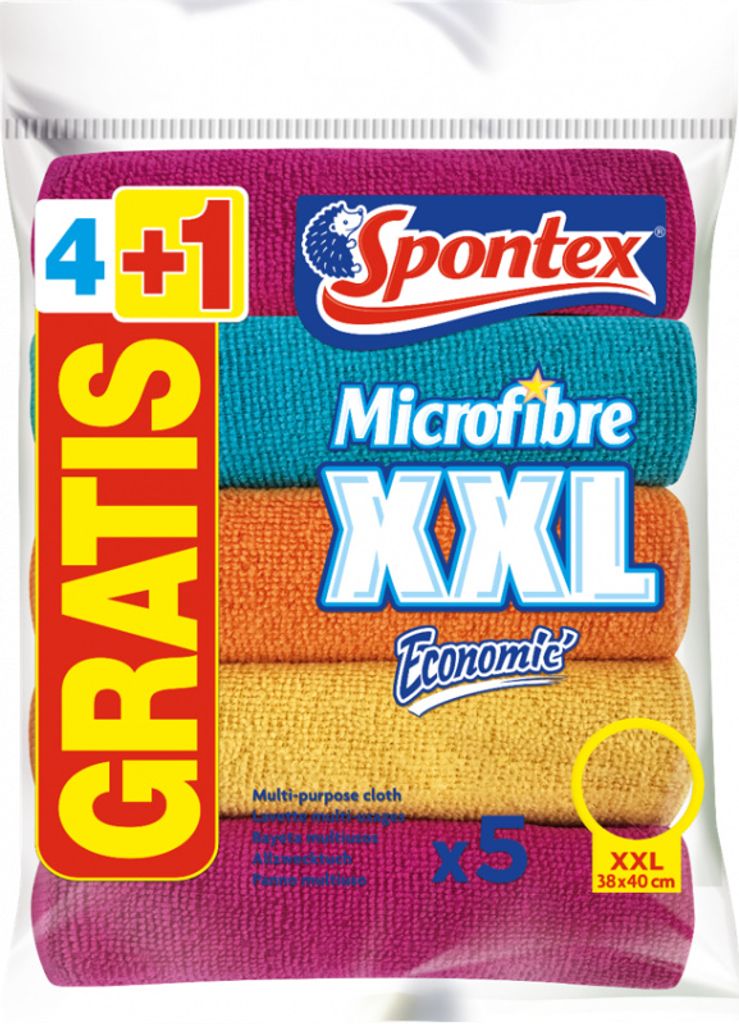 Spontex Microfibre Economic XXL 4+1ks. Obrázek produktu 