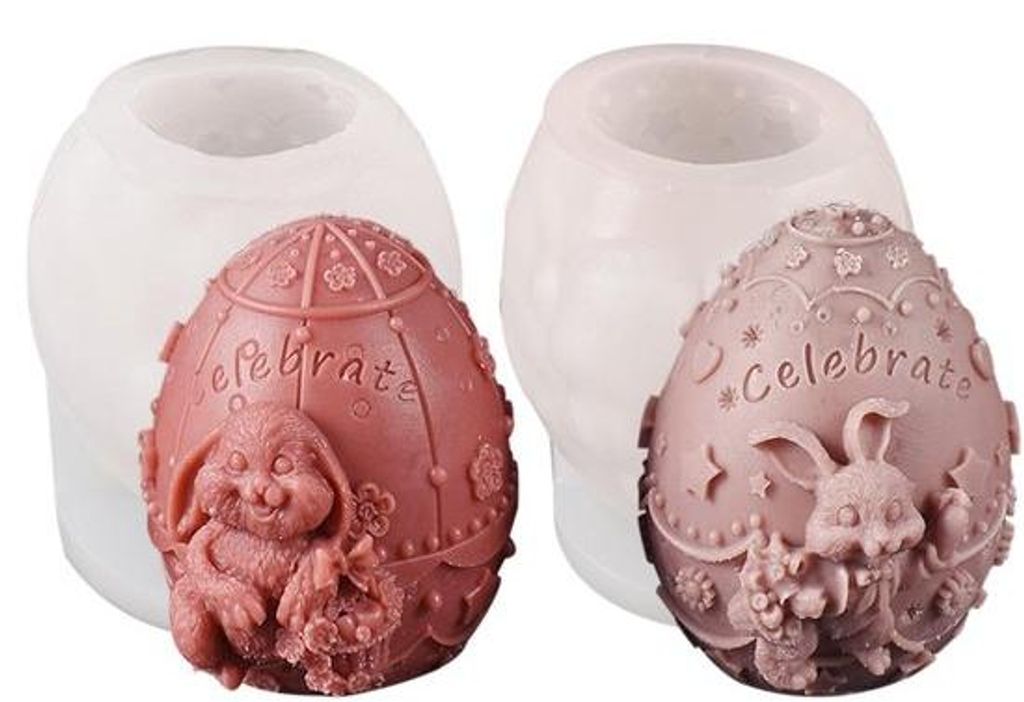 Silikonische Oster-Eier-Schalen, Handgemachte Schokoladen-Schimmel, Kunsthandwerk, Paar, Rechteckform