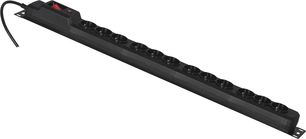 Multiprise 12 Prises Activejet 12GN Câble 3m Noir pour Installation Home