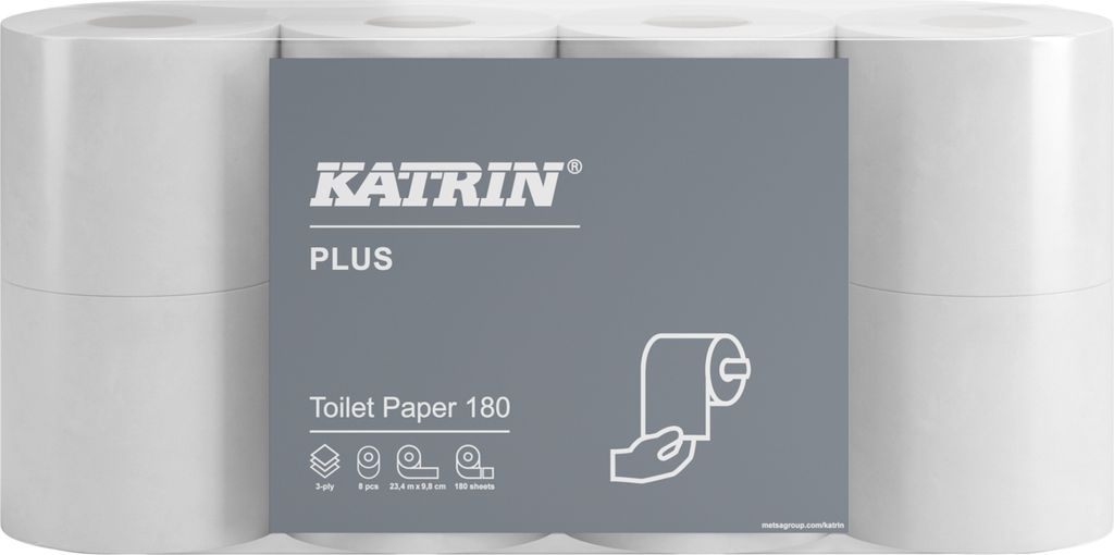 Katrin Toilettenpapier 180 87709 3lagig ws 8Rl