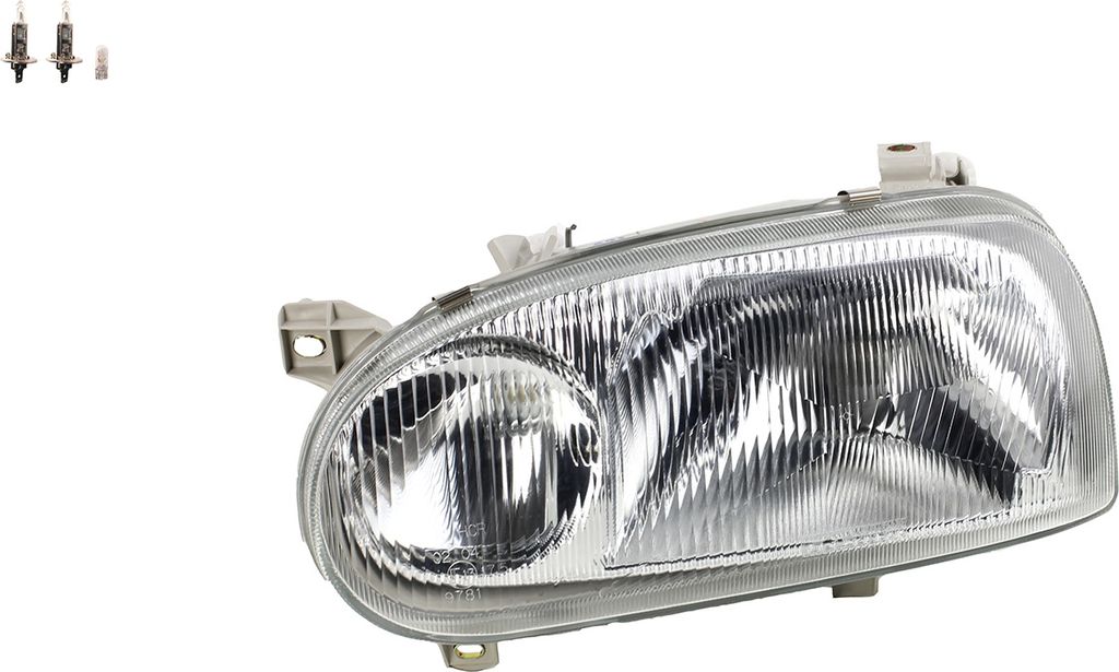 Johns, Scheinwerfer Halogen Front passend für VW Golf III 1Hx0 10/91-09/97 Links Leuch. 1H6941017B 1H6941017AF 1H6941017AC 1H6941017L