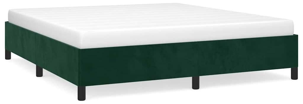 vidaXL Bettgestell ohne Matratze Dunkelgrün 180x200 cm Samt Produktbild 