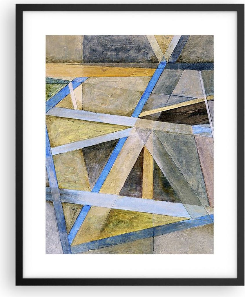 Gerahmtes Poster - Schwarzer Rahmen - Abstraktion modern - 40x50 cm - Wand Bild - Wanddeko - Wandbilder - Kunstposter - Wandposter - Bilderrahmen -...