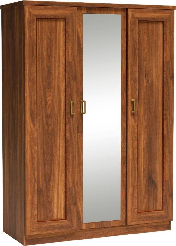 Kleiderschrank in Eiche mit Spiegeltür, TEORA-161