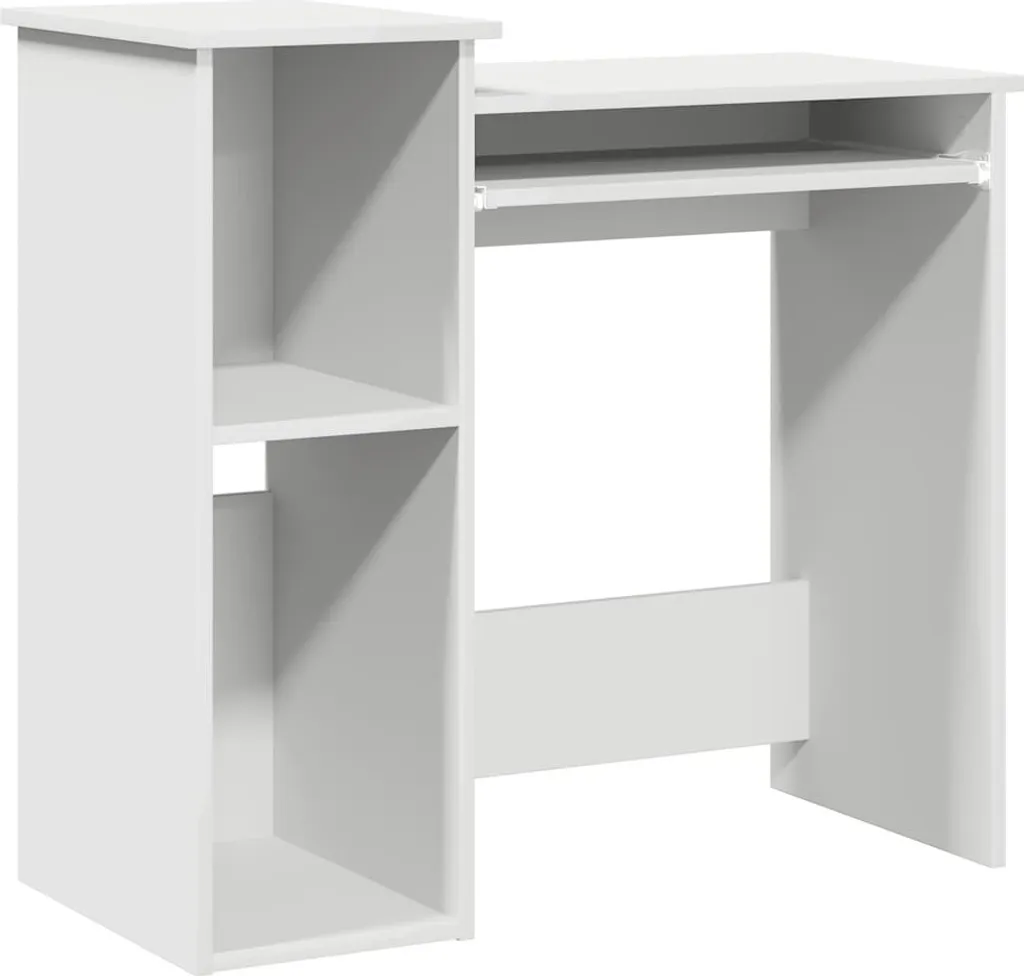 Scrittoio Porta PC vidaXL 84x40x78 cm - Scrivania Bianca per Piccoli Spazi