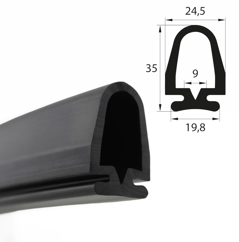 RTP1 EPDM Rollladenprofil, Fingerschutzprofil, Sicherheitsprofile, Fingerschutz