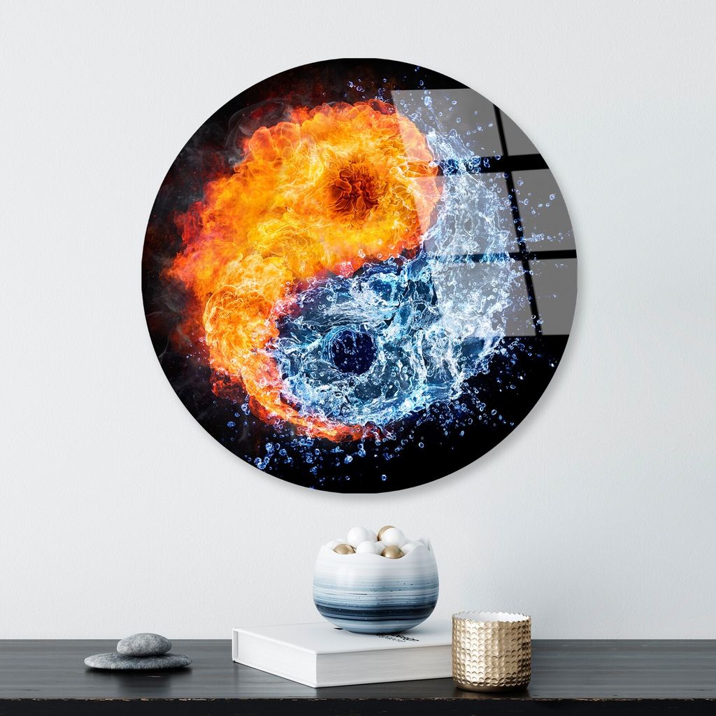 Wallity, UV-1142, Dekorative Malerei aus gehärtetem Glas, Mehrfarbig, 100 % gehärtetes Glas, 30 x 30 cm