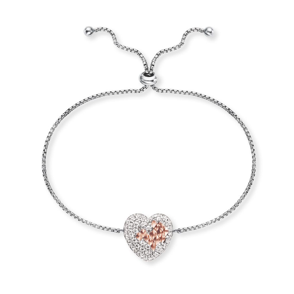 Engelsrufer Armband Herz ERB-DARLING-ZI-BIR Sterling Silber roségold plattiert