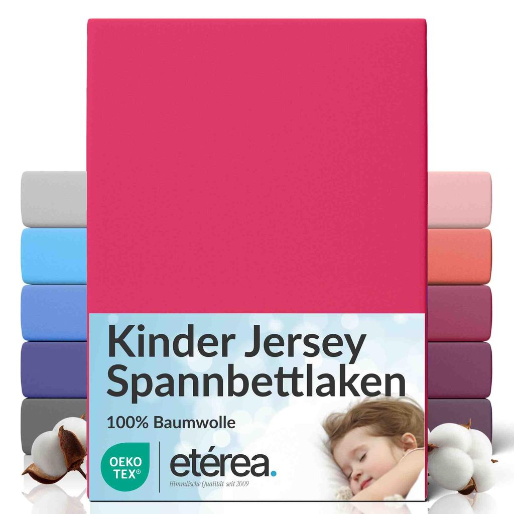 Jersey Spannbettlaken 60x120 - 70x140 cm, 100% Baumwolle Produktbild 