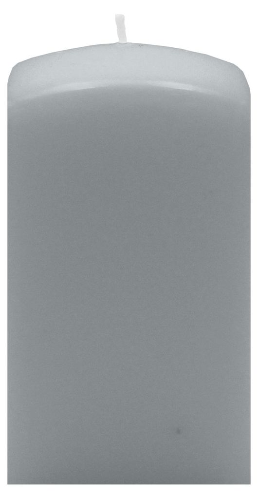 Quader Kerzen Silbergrau 15 x Ø 6/6 cm, 4 Stück