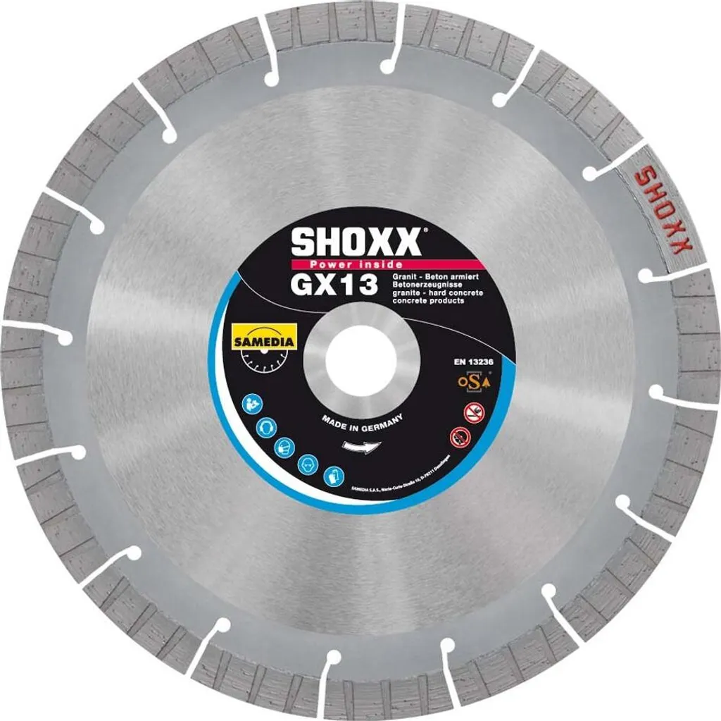 Disque diamant Samedia GX13 230x22,2 mm pour béton et granit