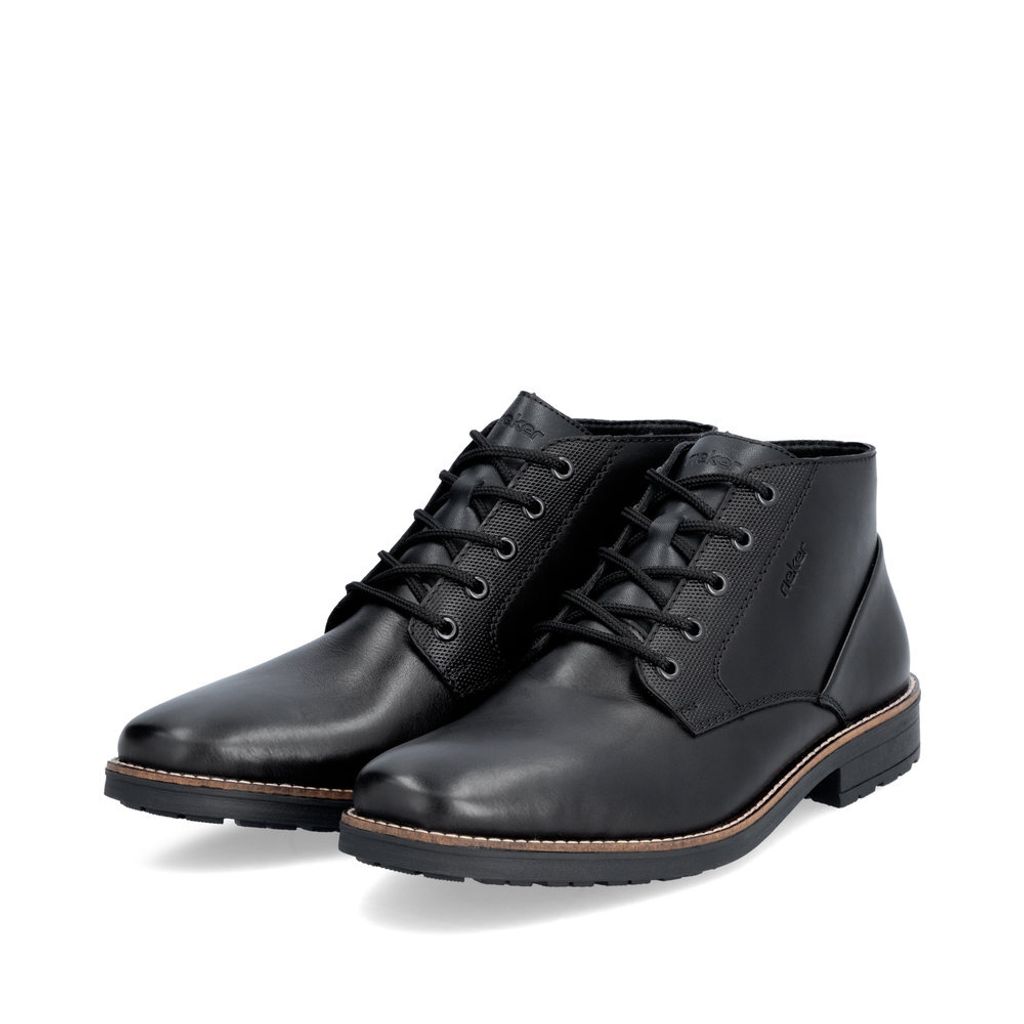 Rieker Herren Echtleder Kurzstiefel schwarz, Herren:43 EU Produktbild 