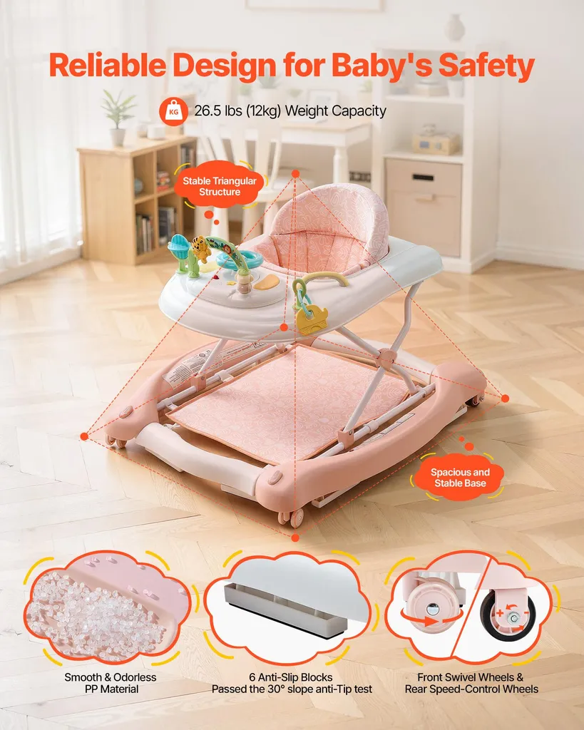 Trotteur Bébé Pliable Anti-Chute : Solution Idéale pour Petits Espaces - 4
