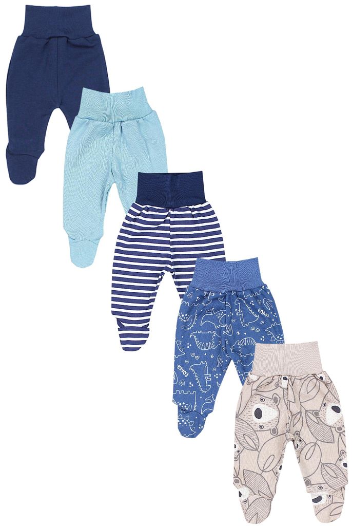 TupTam Baby Unisex Hose mit Fuß Bunte 5er Pack, Farbe: Produktbild 