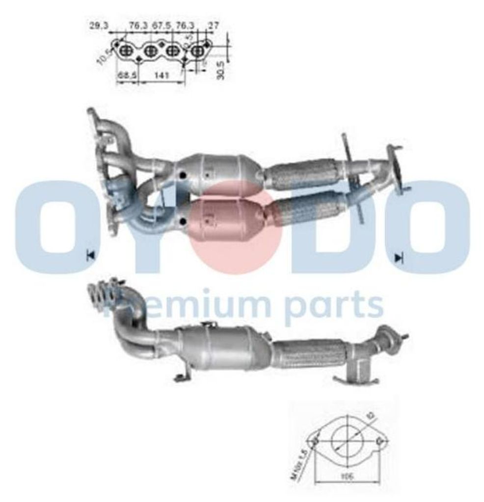 Oyodo Katalysator Kat für FORD MONDEO IV Turnier (BA7) Euro 4 (D4) 10N0089-OYO