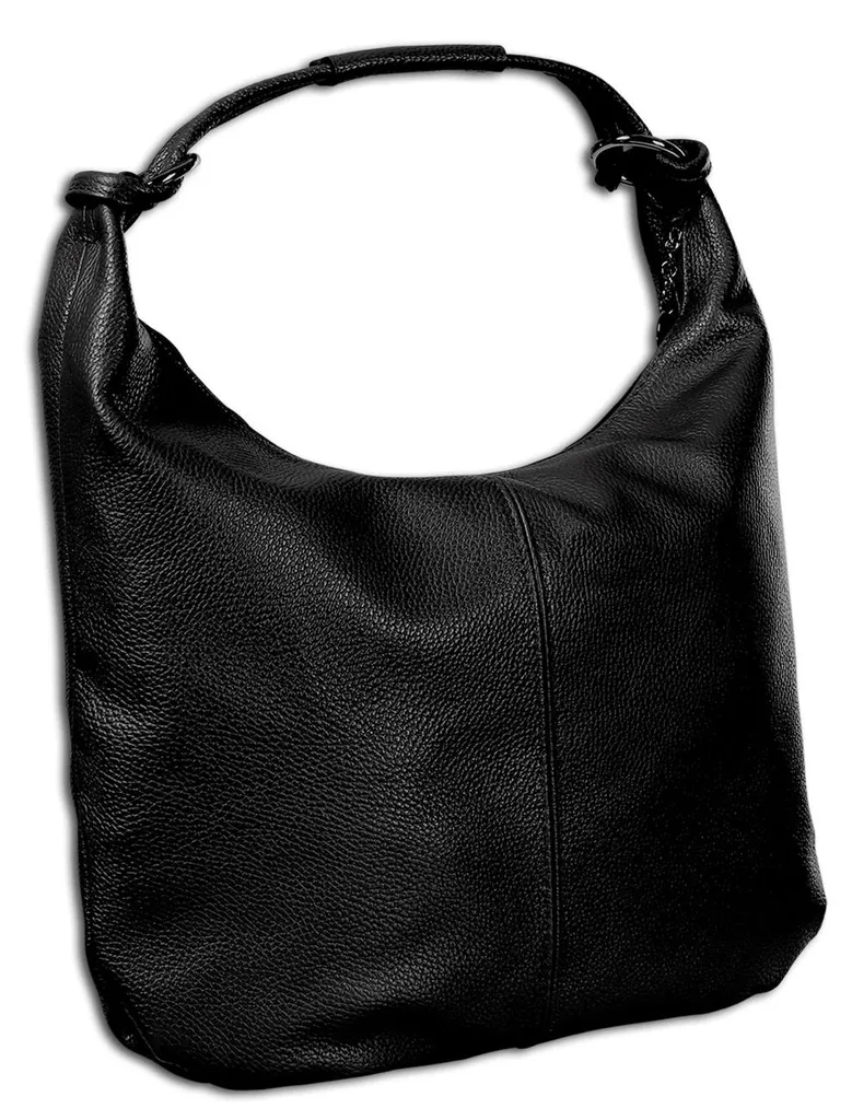 Besace XL Toscanto noir sac fourre-tout porté épaule 45x35x8 cm