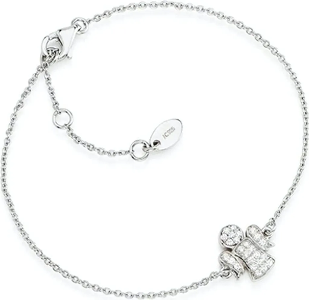 Bracelet Amen BRA Femme en Maille Fine - Bijou Hypoallergénique Argenté