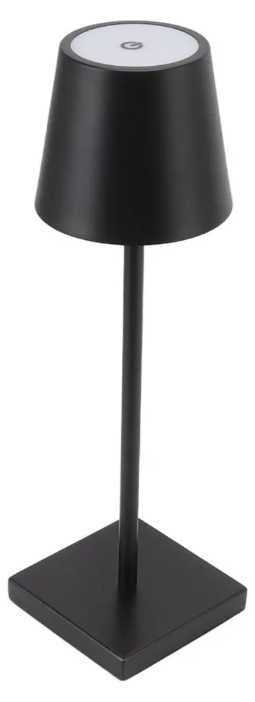 Lampe de table rechargeable tactile moderne noire à intensité variable